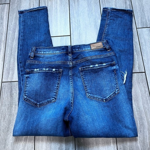 Express Womens Girlfriend High Rise Distressed Denim Size 4 - Picture 7 of 7